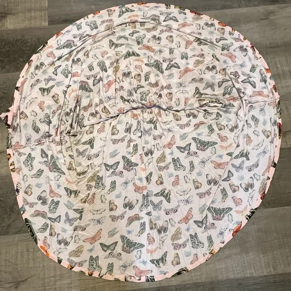 Posh Peanut pink butterfly Henley twirl dress with buttons size 8Y - Picture 5 of 16